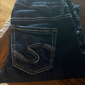 Silver Jeans Dark Blue Bootcut with Contrast Stitching